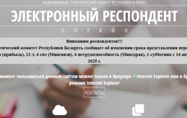 Проблемы с доступностью портала СТАТИСТИКА (ЭЛЕКТРОННЫЙ РЕСПОНДЕНТ)